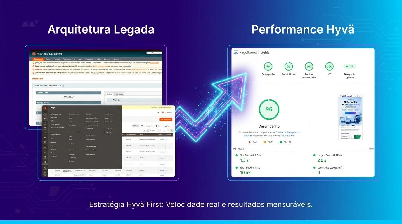 Migração de loja Magento 1 para Magento 2.4.9 com análise de Luma e implementação Hyvä Theme