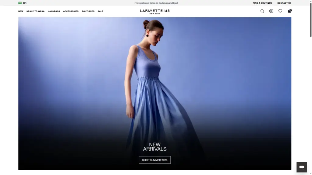Loja internacional Lafayette 148 New York em Adobe Commerce
