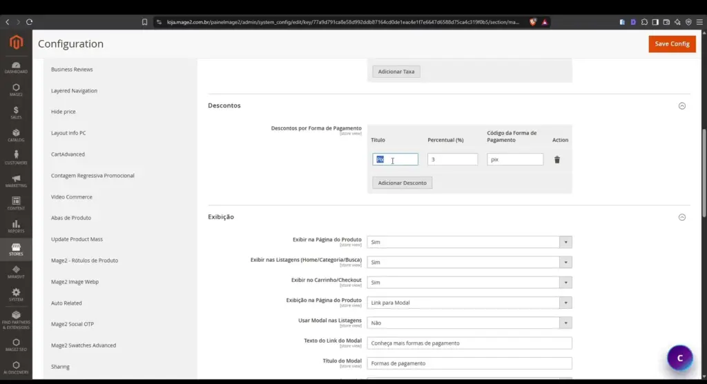 Desconto por forma de pagamento e posições de exibição do parcelamento no Magento 2